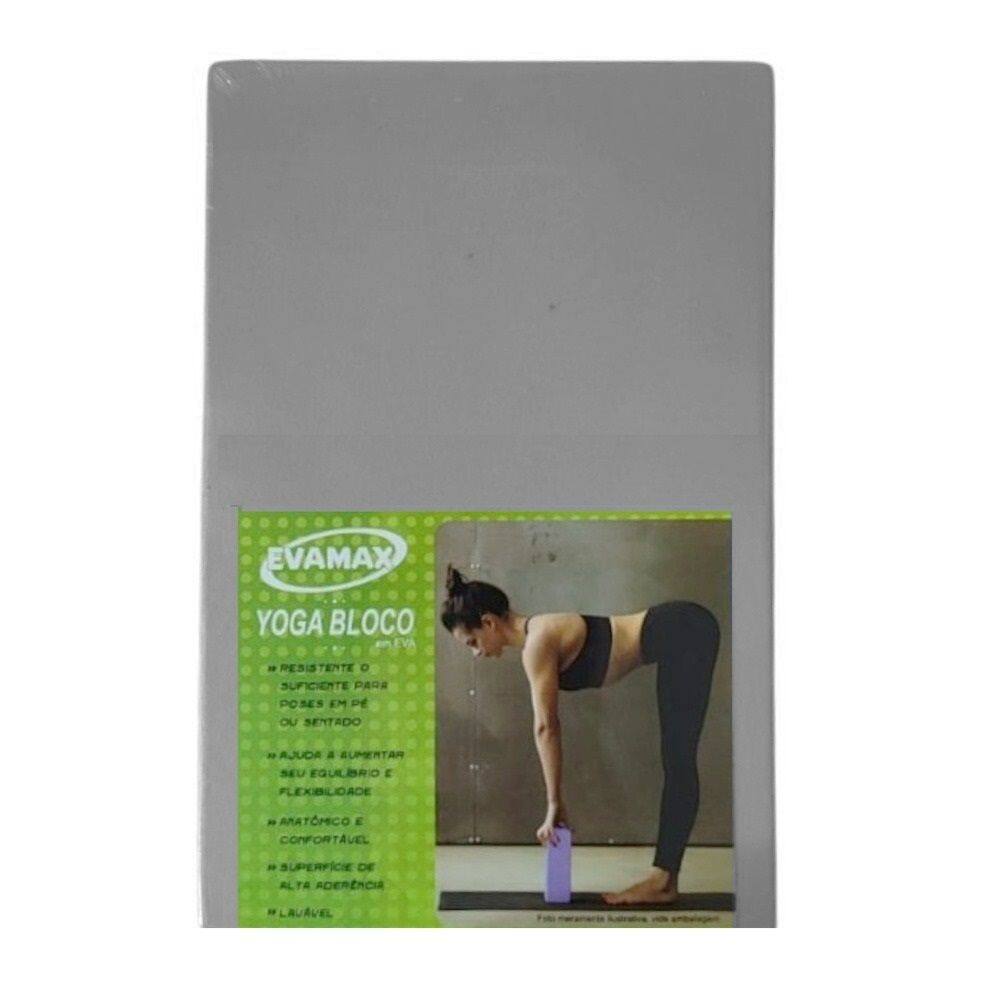 Bloco De Yoga e Pilates EvaMax Cinza