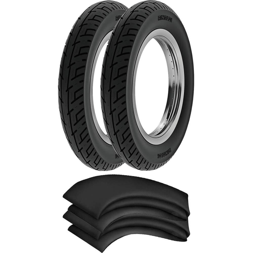 Kit Pneus Suzuki Burgman 125 350-10 51j Bs32 Scooter Rinaldi + Camaras