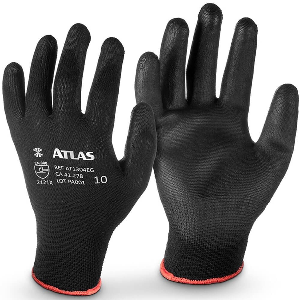 Luva Banhada em Poliuretano Média - AT1304M - PINCÉIS ATLAS