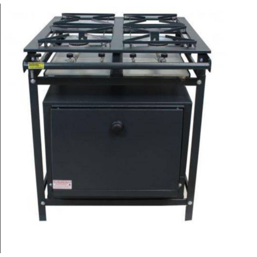 Fogão Industrial 4 Bocas Ap P5 30x30 com Forno Leona