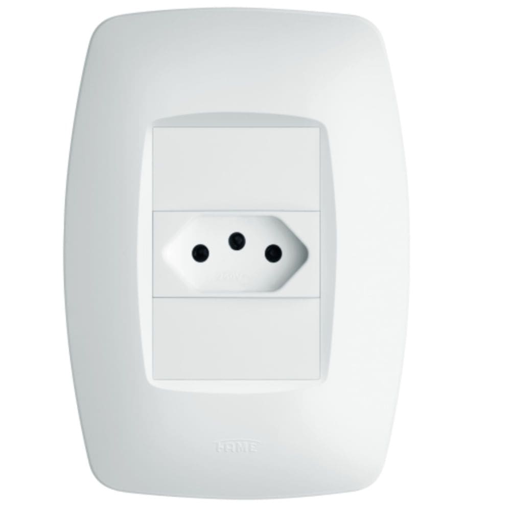 Conjunto Tomada 2P+T 10A 250 Volts Elegance - 2257 - FAME