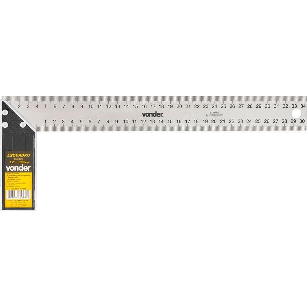 Esquadro Com Cabo de Alumínio Plus 12”” - 35.50.012.000 - VONDER