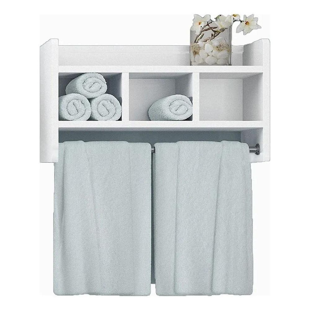 3X Nicho Mdf Banheiro Porta Toalha Toalheiro Papel Organizad