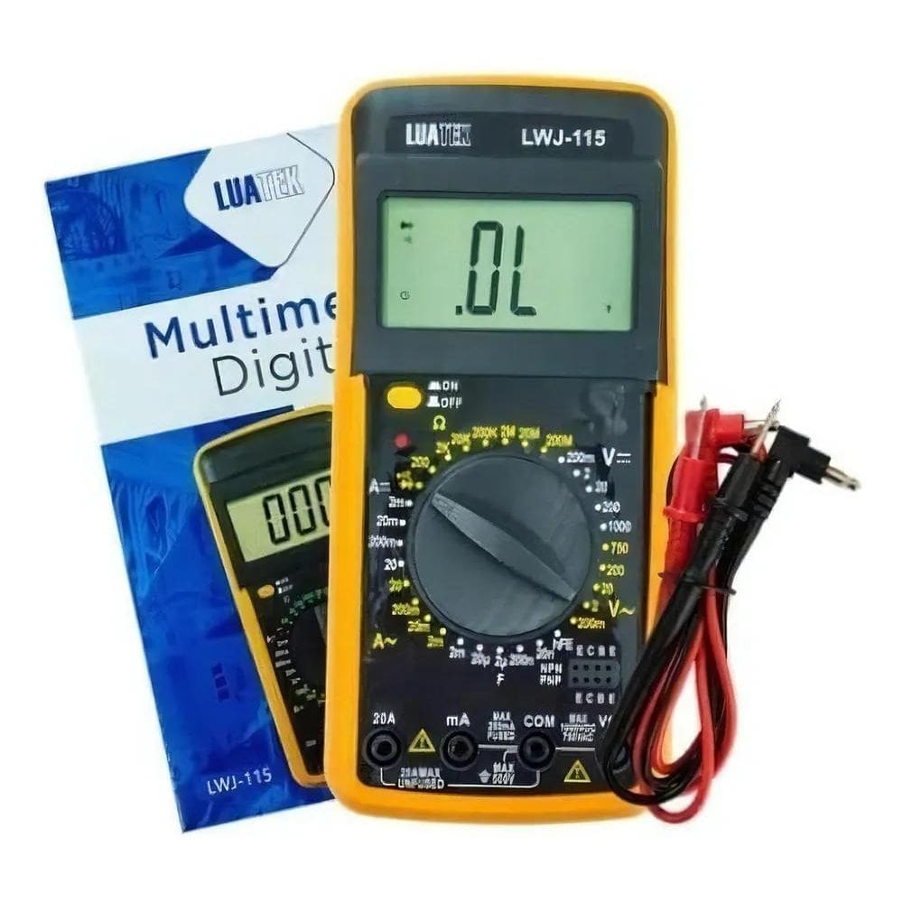 3X Multimetro Digital Automotivo Com Cabo Aviso Sonoro Dt920