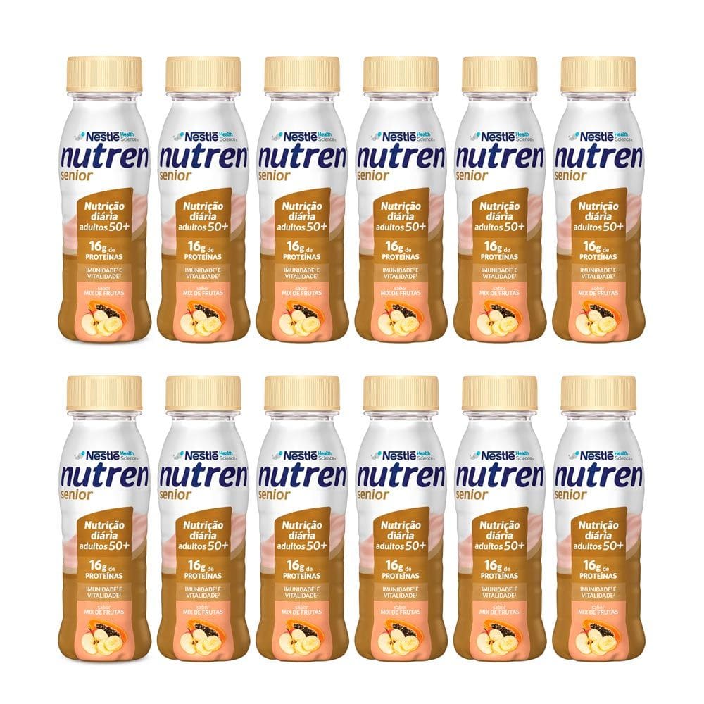Kit 12 Nutren Senior Complemento Alimentar Mix de Frutas 200ml