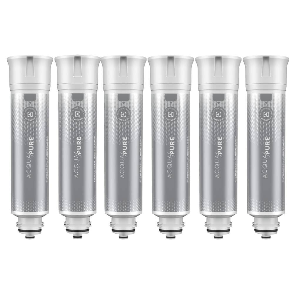 Kit 6 Filtros/Refis Originais de Água Acqua Pure para Purificador Electrolux PE12A/PE12B/PE12G/PE12V/PE12P