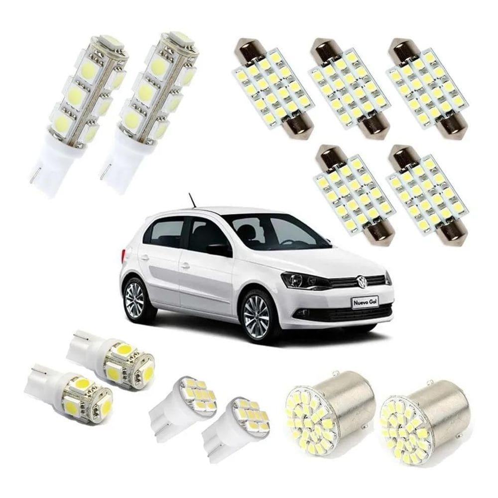 Kit Lampadas Led Gol Voyage Parati Up Fox Saveiro Golf Pingo