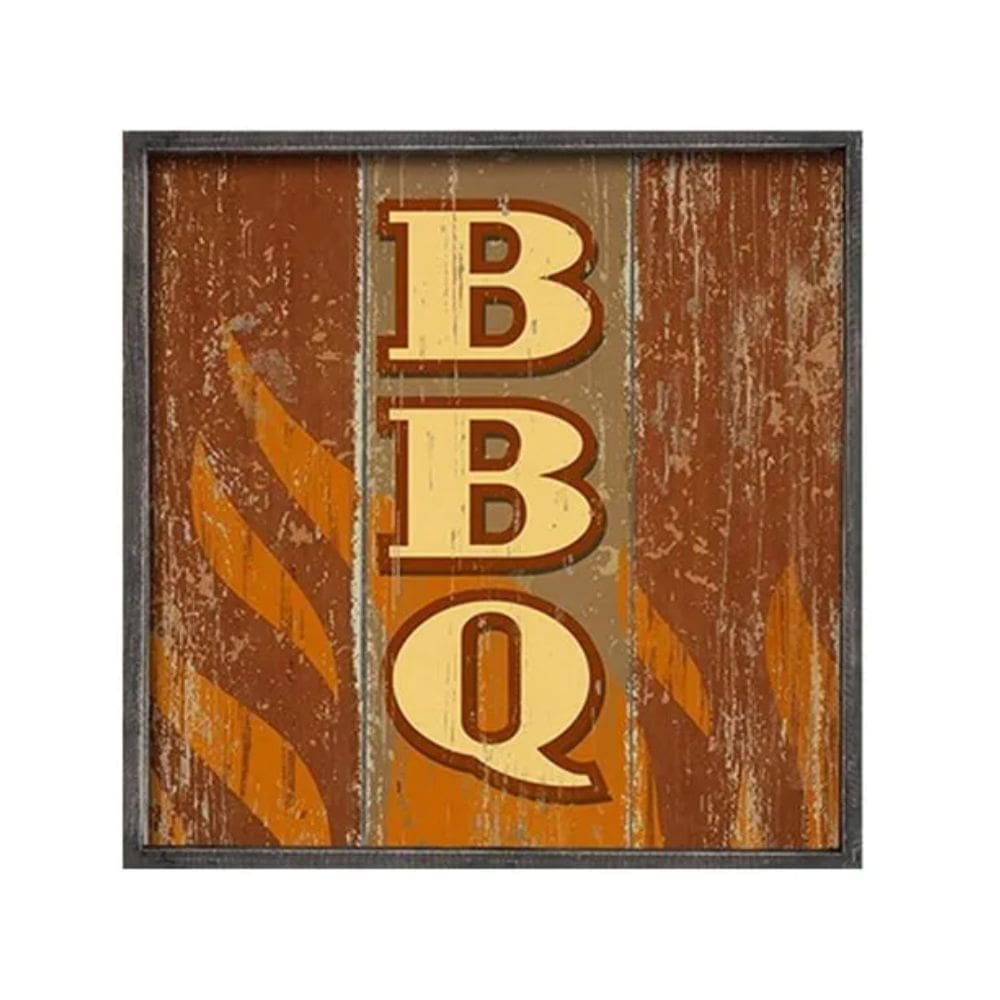Quadro BBQ 30X30X4Cm QD6683 Casa Ambiente