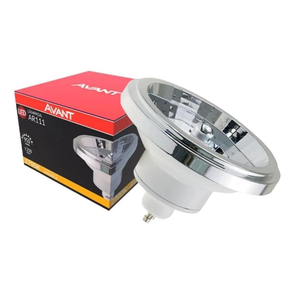 Lampada Led Ar111 12W 2700K Branco Quente Gu10 Ip20 Branco D