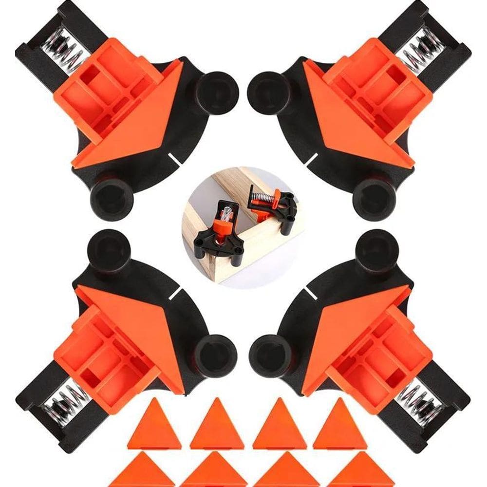 Kit 4 Grampos De Canto Aperto Angulares 60/90/120 Graus