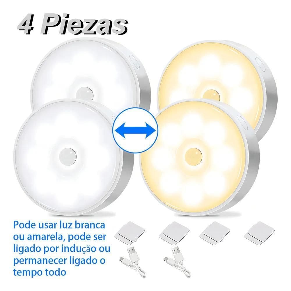 Com Sensor Presença Recarregável Luminárias Lâmpada Led Sem