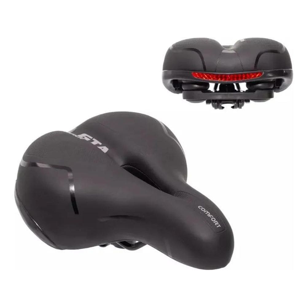 Banco Bike Selim Bicicleta Gta Comfort Grande Macio Com Refl