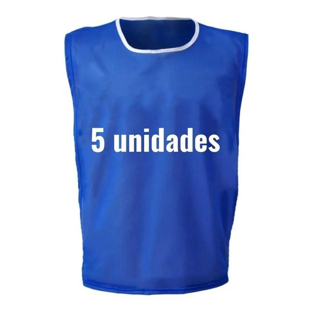 Kit 5 Colete Futebol Esportivo Treino Pelada Treinamento