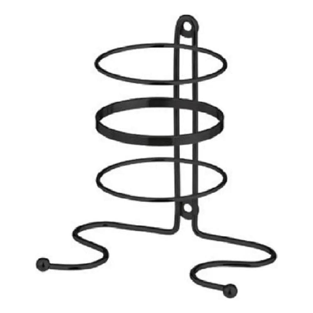 Suporte Para Secador Em Aço Organizador Banheiro Cor Preto P