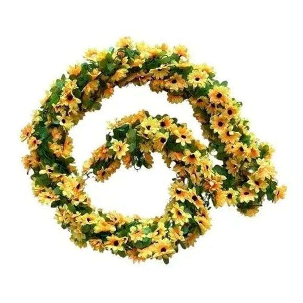 Corrente De Rosas Artificiais 2 Metros 16 Flores Premium Cor