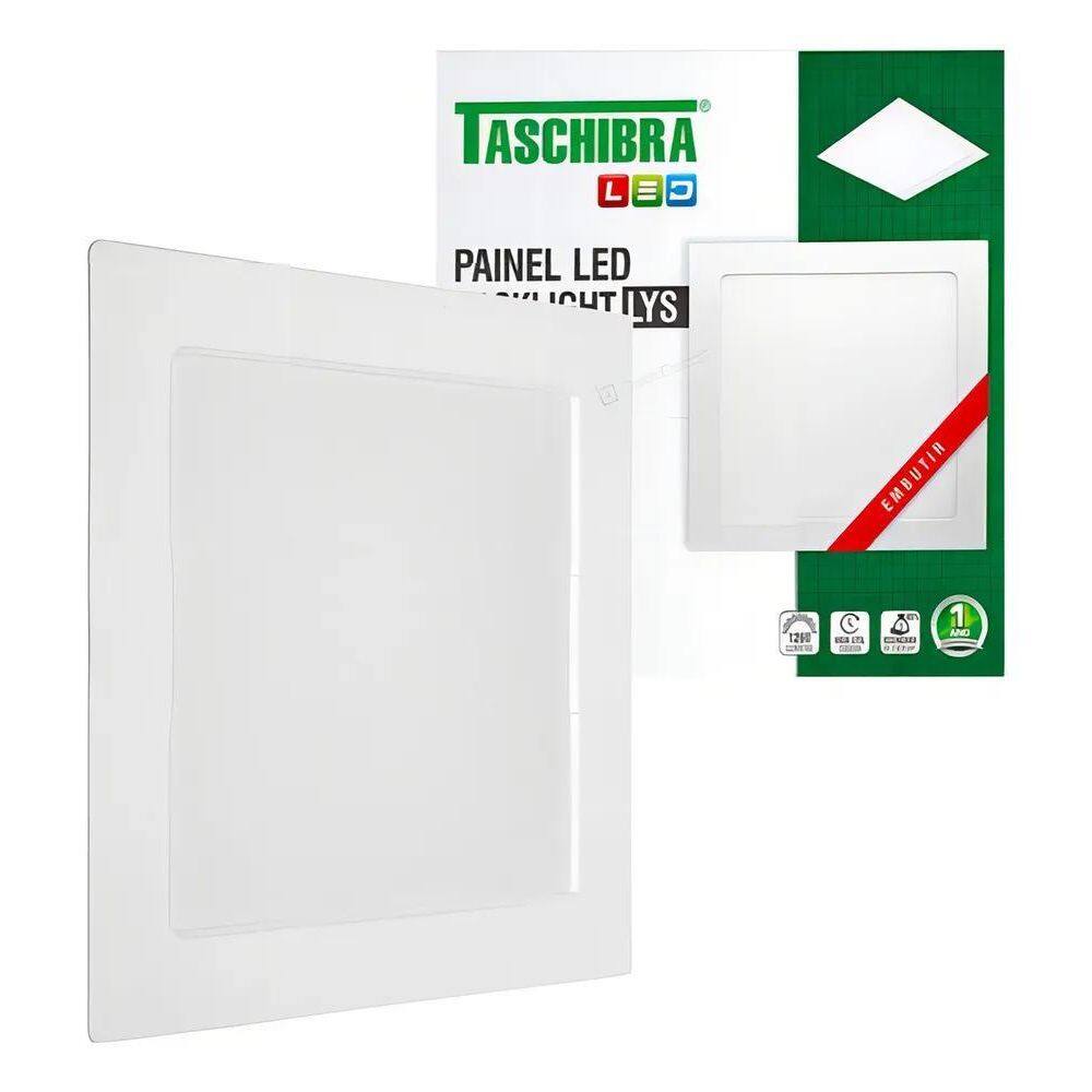 Painel Led Taschibra Lys 18W Embutir Quadrado Cor Luz Neutra