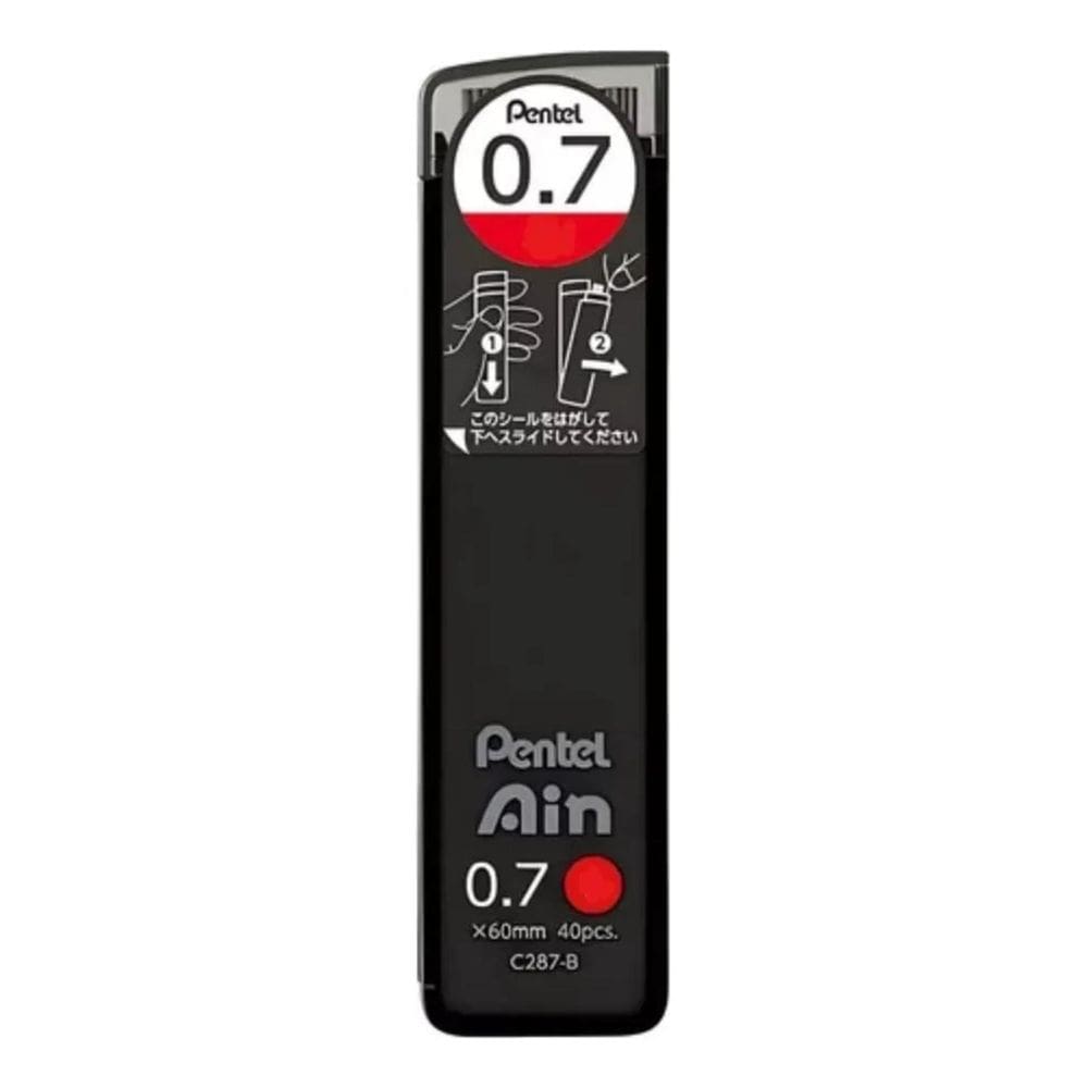 Tubo Mina Grafite Ain Stein 0.7Mm 2B Com 40 Unidades Cor Pre
