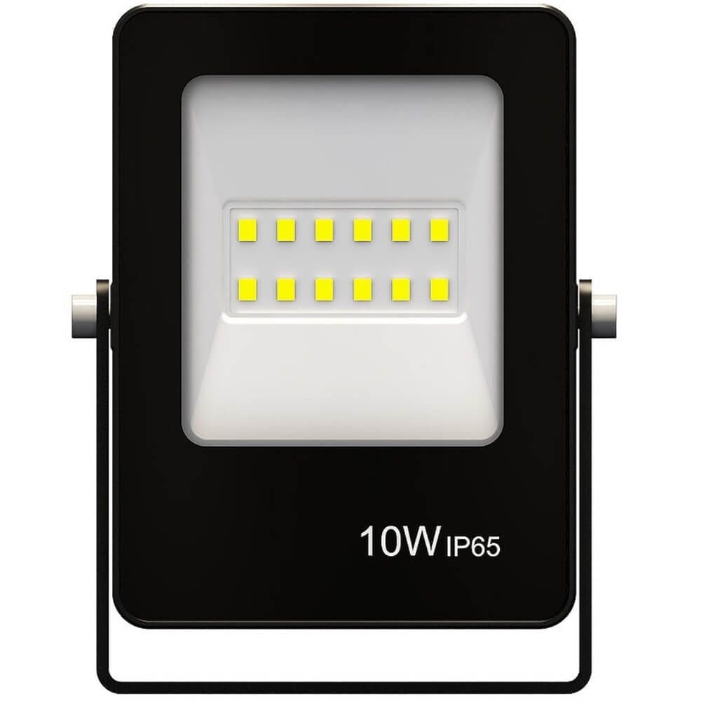 Refletor LED Ultrafino Bivolt Preto 6500K 10 Watts - 9380 - GAYA