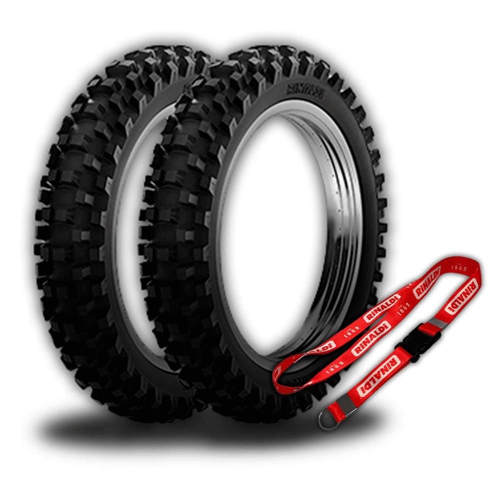 Par Pneu Mais Largo Crf 230f Ttr 230 110/100-18 + 80/100-21 Rw33 Rinaldi + Brindes