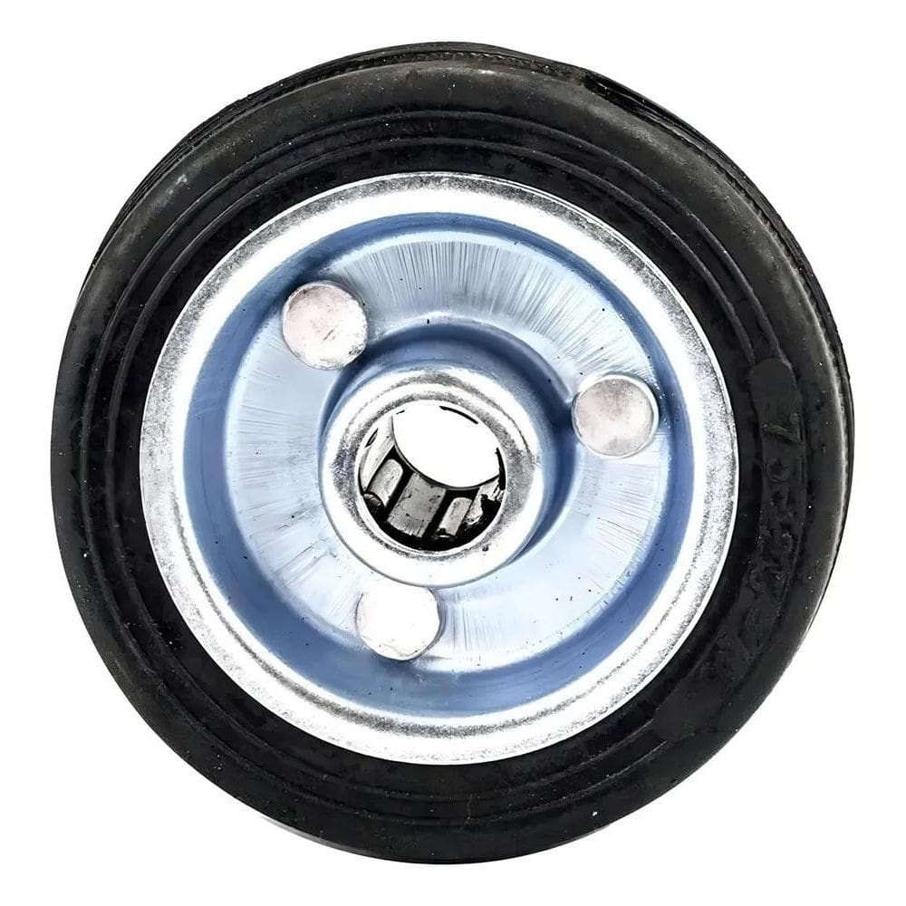 Roda Borracha 4 Polegadas Rolamento Rolete Até 65Kg