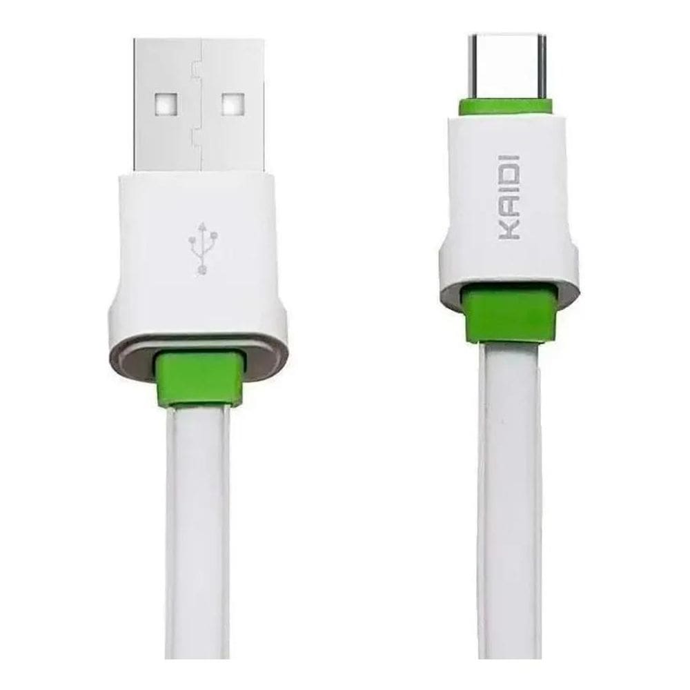 3X Kaidi Cabo Usb Tipo C, 2 Metros, Carga Rápida Kd-327C Cor