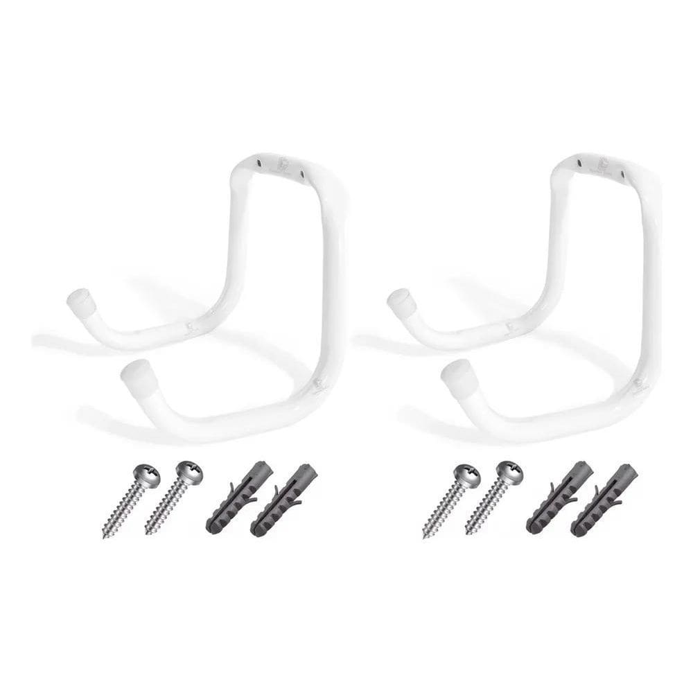 2X Suporte Gancho 20Kg Para Pendurar Escada Bicicleta Parede