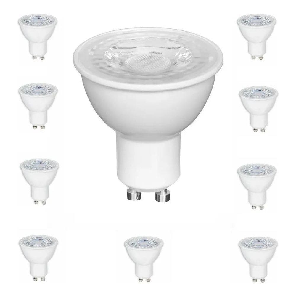 Kit10 Lâmpada Led Mr16 Dicroica 4W 5W Bivolt Com Inmetro