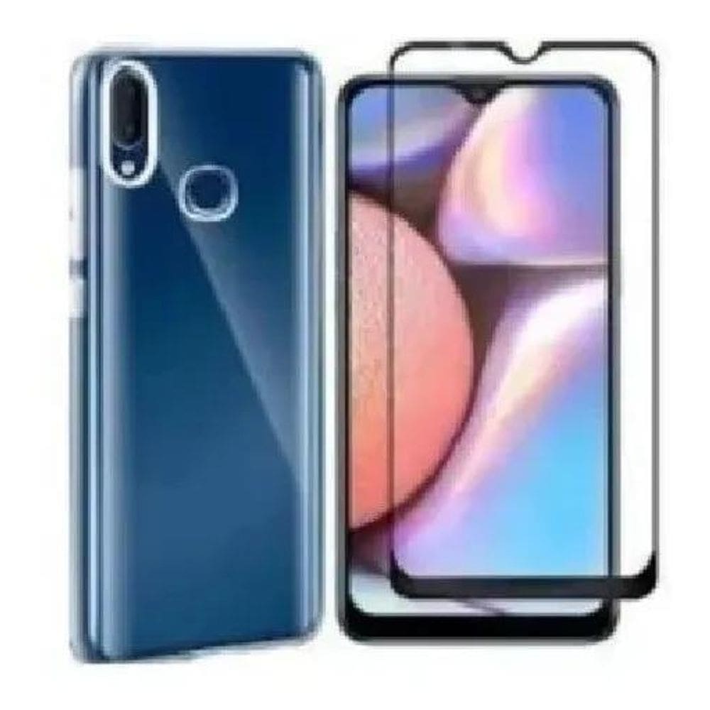 Capinha Anti Impacto Para Galaxy A10S + Película De Vidro 3D