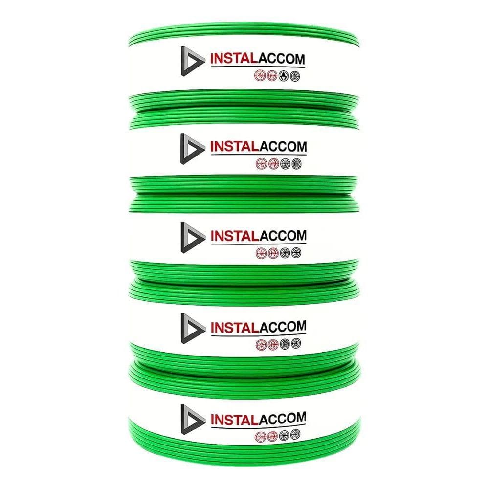 3X Fio Verde 2,5Mm Cabo Flexível Rolo Com 100 Metros Elétric