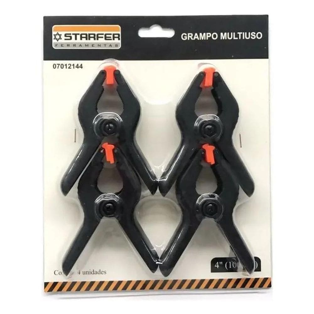 Kit De Grampos Multiuso 4`` Com 4 Peças Starfer