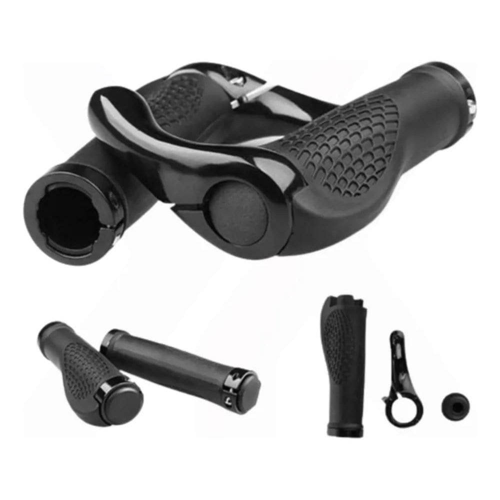 Par Manoplas Anatômicas Apoio Guidão Bicicleta Com Trava Bar