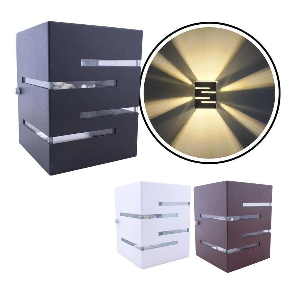 Arandela 2 Focos E Frisos Externa Interna Parede Ar1015 Full