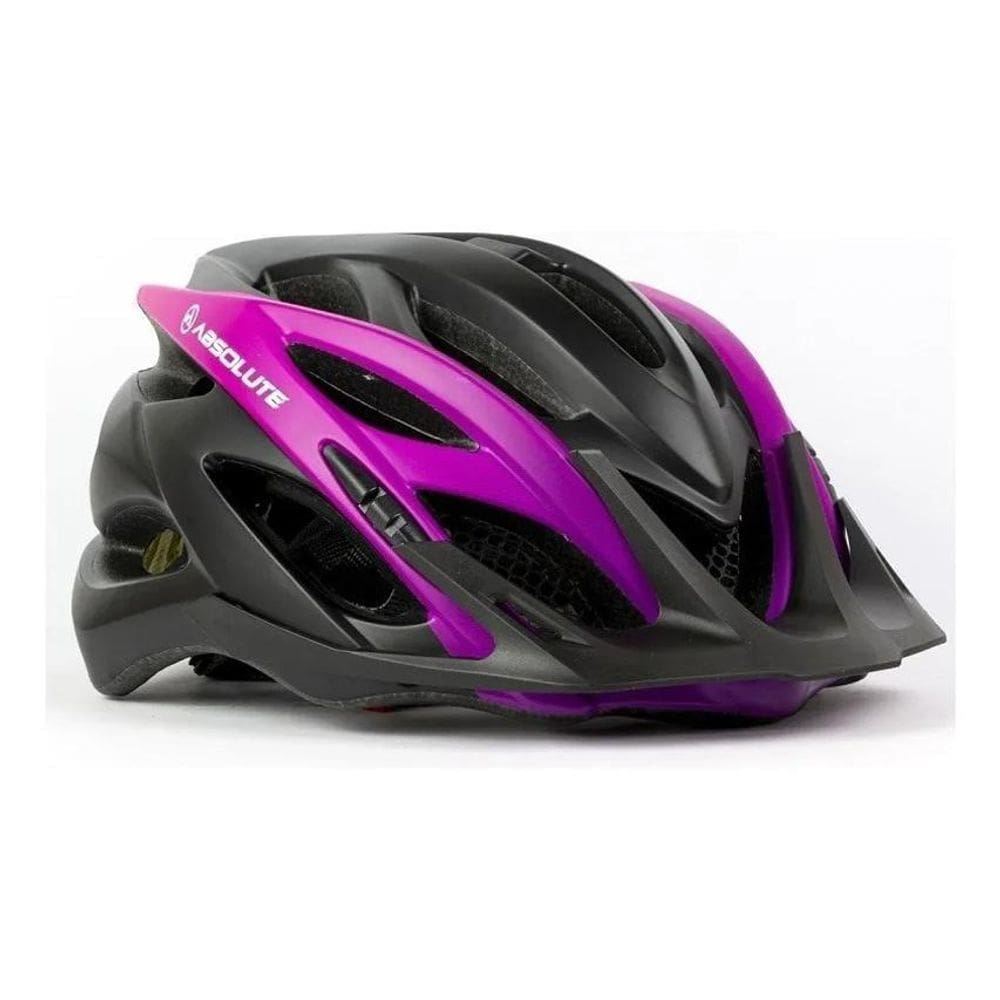 Capacete Ciclismo Absolute Luna Com Led Preto/Roxo