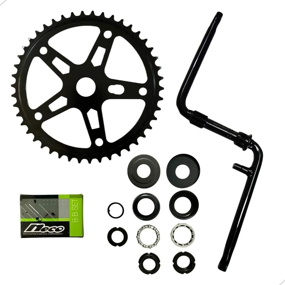 3X Pedivela Monobloco Bicicleta Aro 26/20 + Coroa E Centro 4