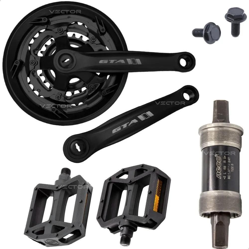 3X Pe De Vela 3 Coroas + Pedal Plataforma + Movimento Centra