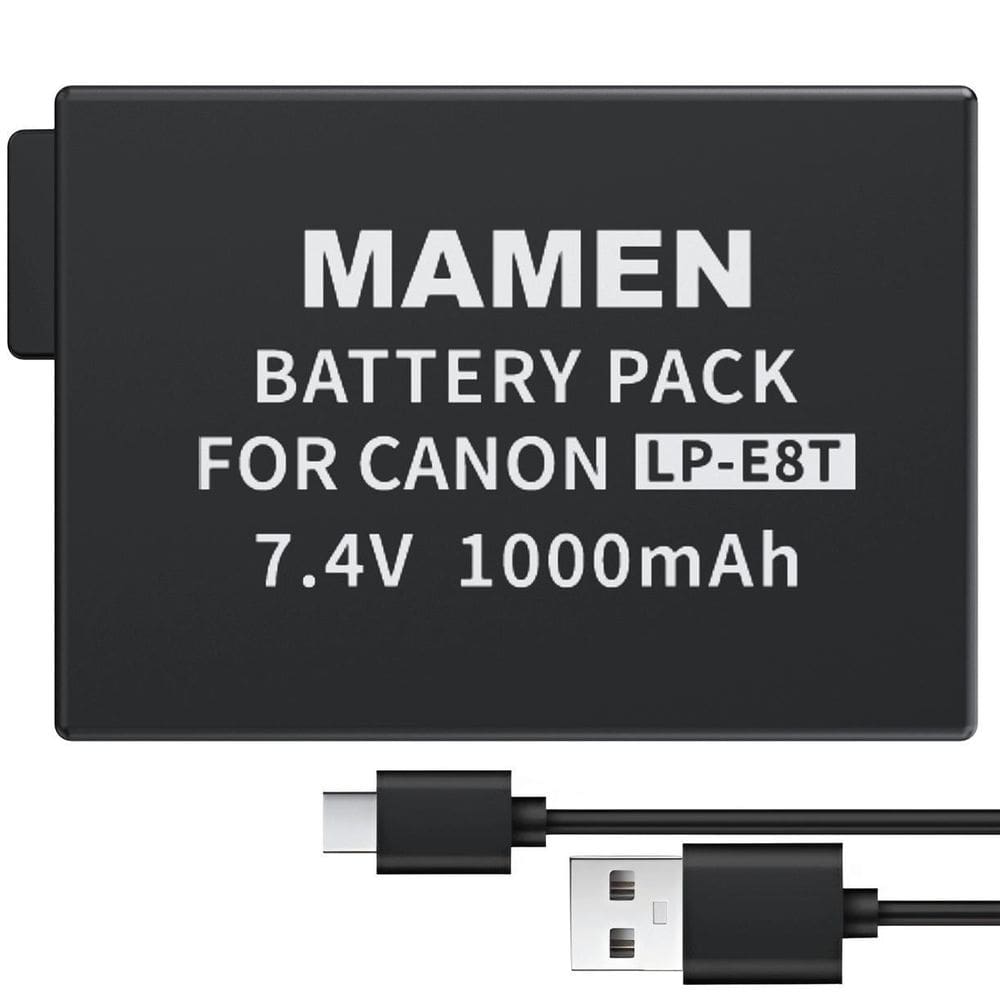 Bateria Mamen Lp-E8 Usb-C Para Câmeras Canon
