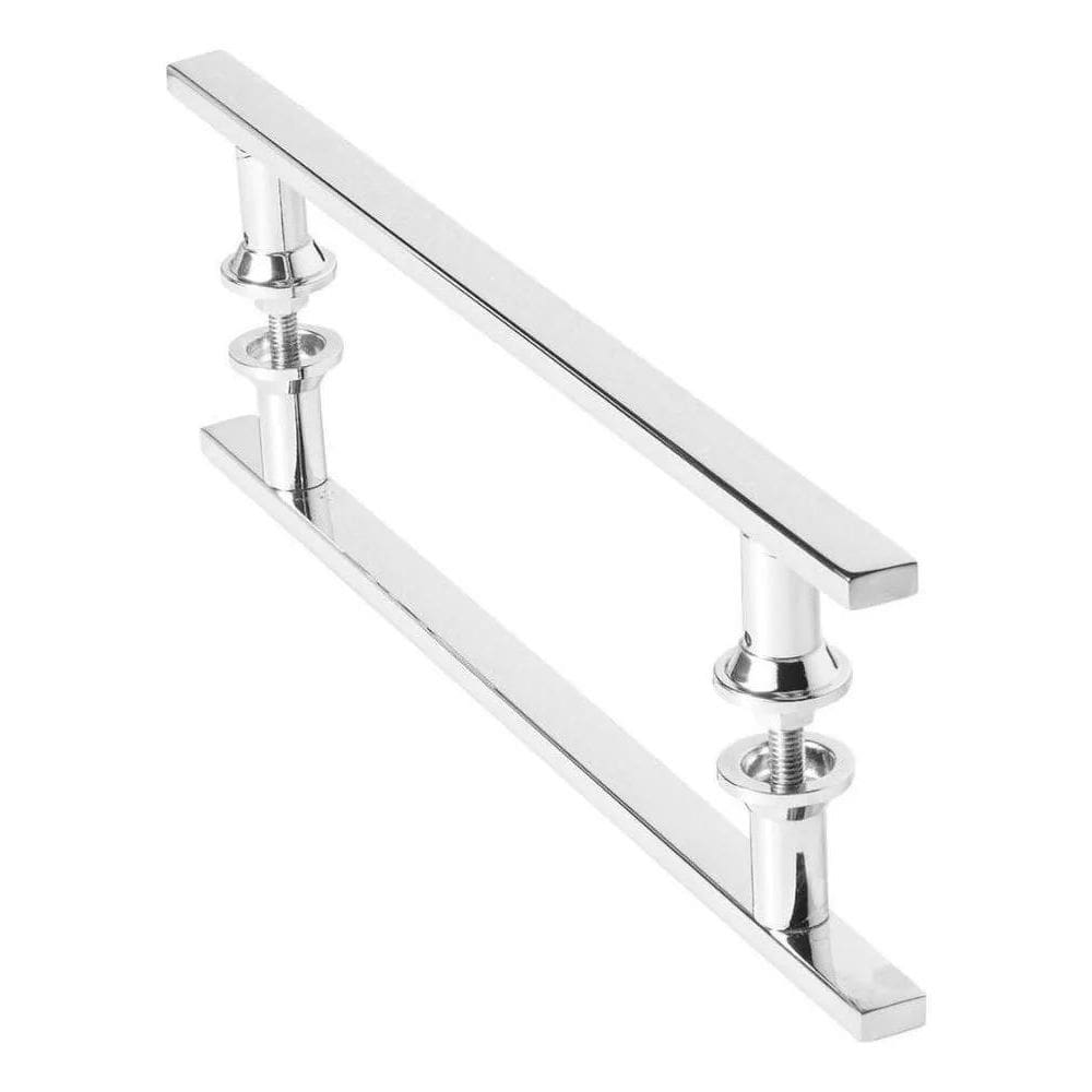 3X Puxador Inox Para Porta De Correr Vidro Madeira 30Cm M.S