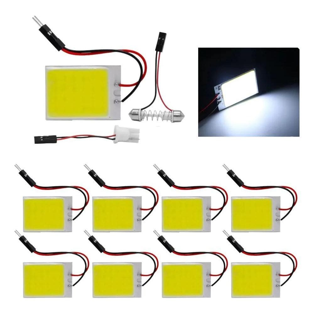 3X Kit 10 Placa Super Led Cob 24 Chips T10 Torpedo M1 Atacad