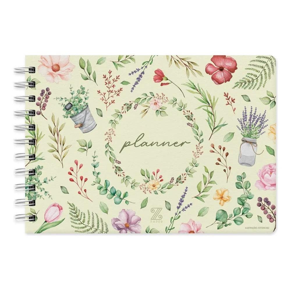 3X Planner Semanal Permanente - A5 - Fre/Ver - Folhas & Flor