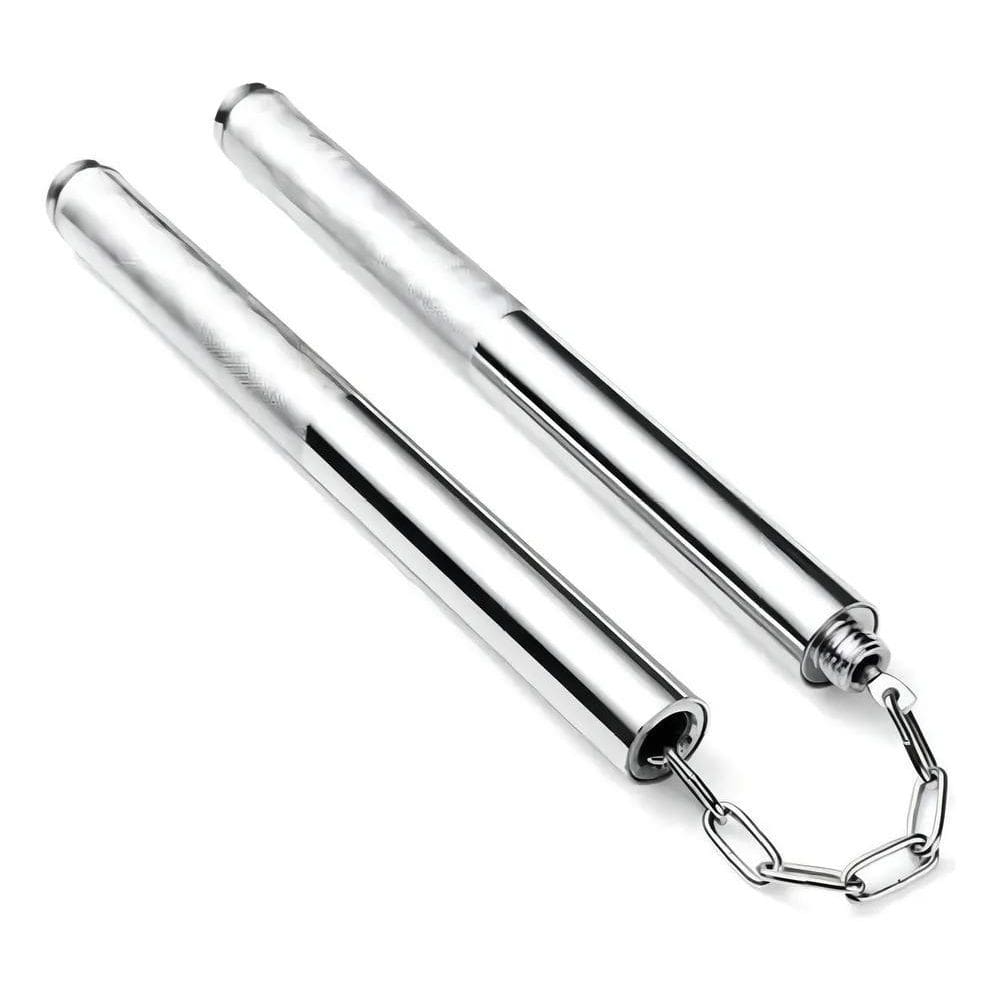 3X Nunchaku 2 Em 1 Bastão De Aço Kung Fu Karatê Treino 528