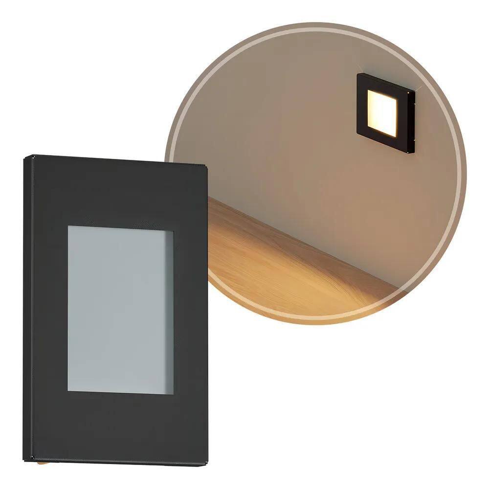 3X Balizador De Escada Embutir Luminária De Parede Para Lâmp