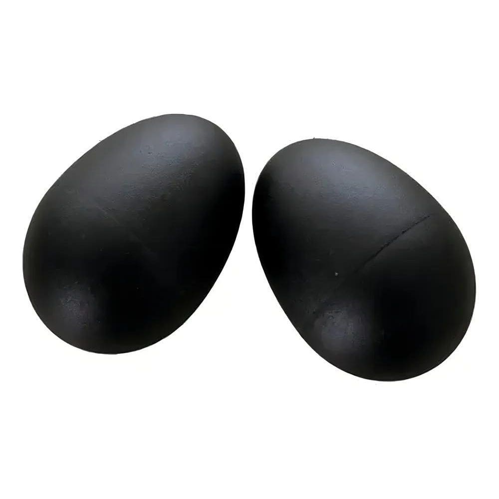 3X Par De Ganzá Chocalho Ovinho Percussão Musical Preto Spri