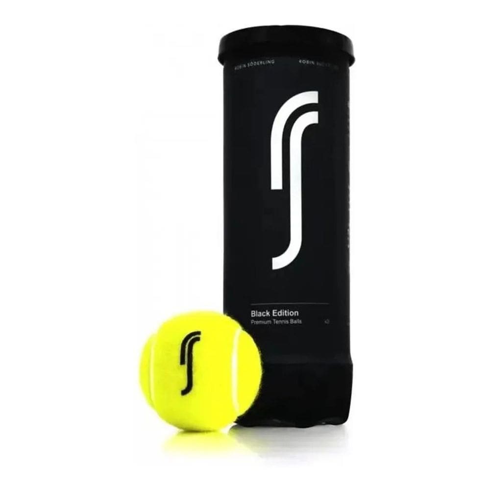 3X Bola De Tênis Robin Sderling Black Edition Tubo 03 Bolas