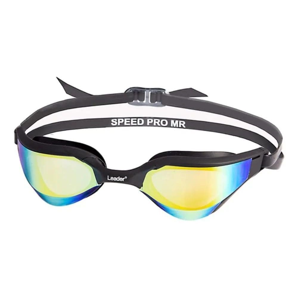 3X Óculos Natação Espelhado Leader Speed Pro Cor Preto