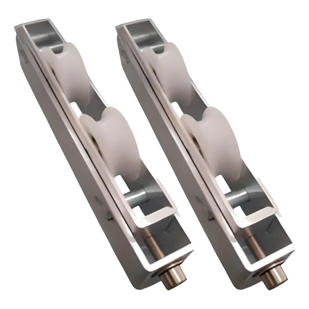 3X Roldana Côncava Dupla Trilho Suprema 120Kg 2Pçs