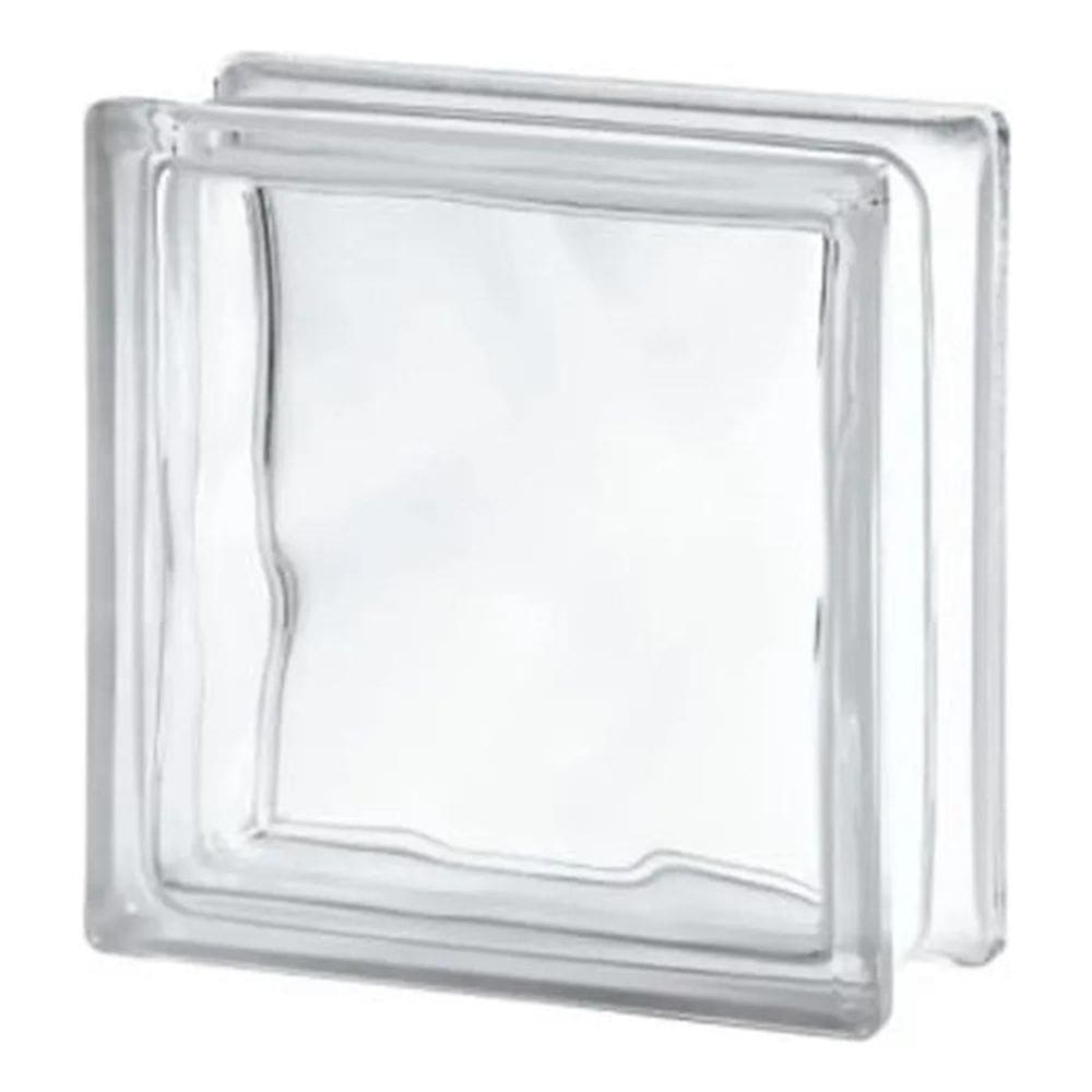 3X Bloco Vidro Transparente Quadrado Incolor 1 Unidade Tijol