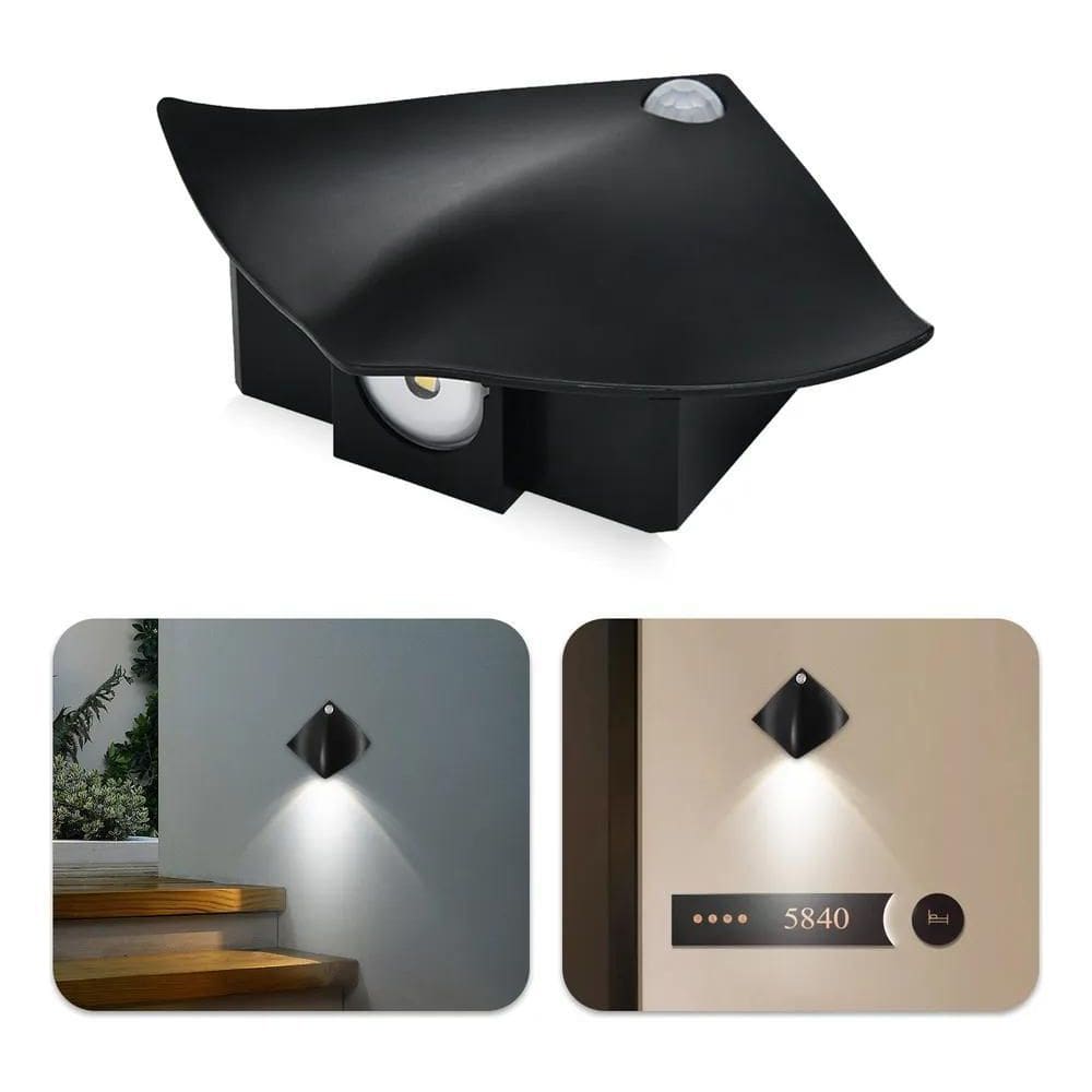 3X Arandela Lâmpada Parede Led Recarregável Sensor De Presen