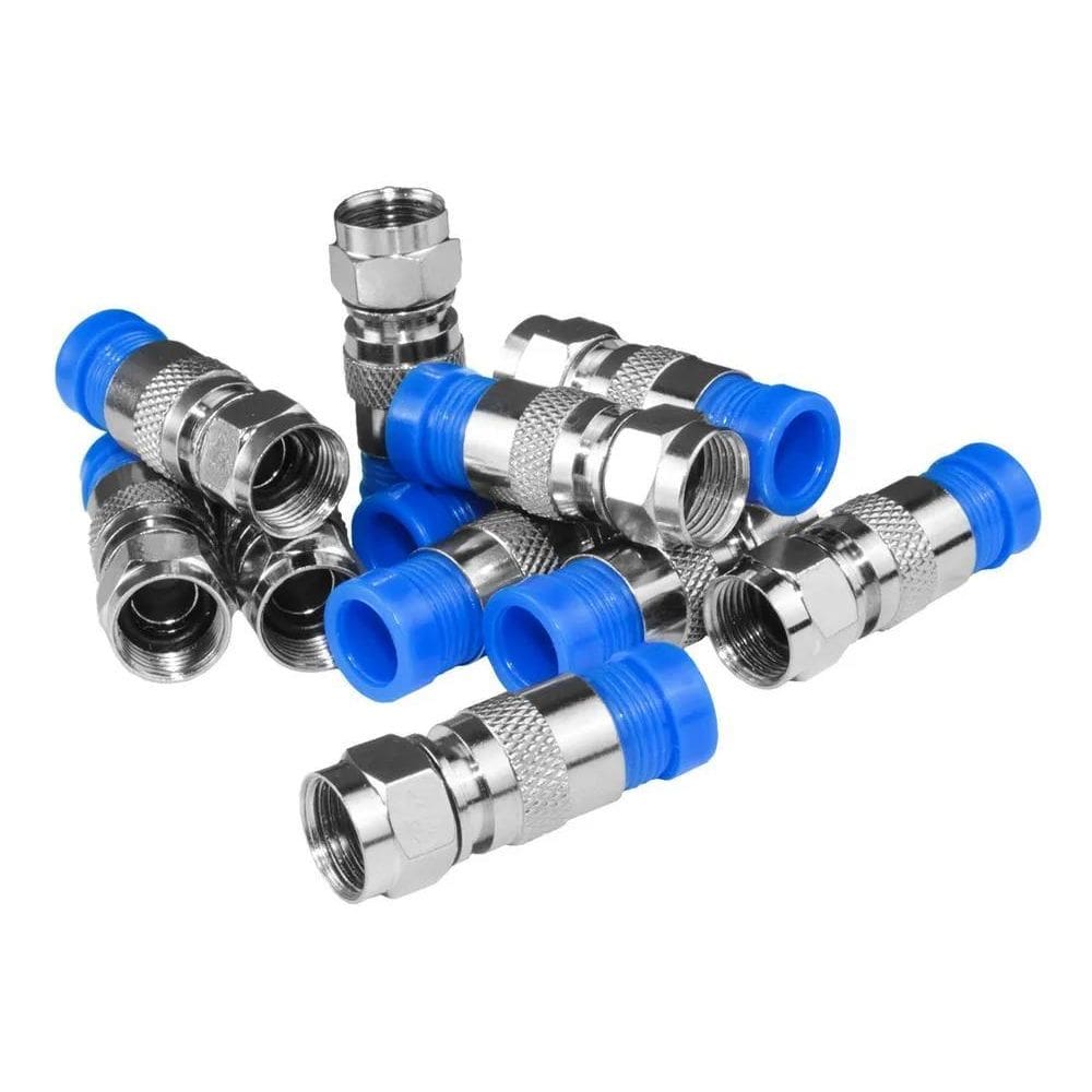 3X 10 Peças Conector F Compressão Rg06 Para Cabo Coaxial Ant