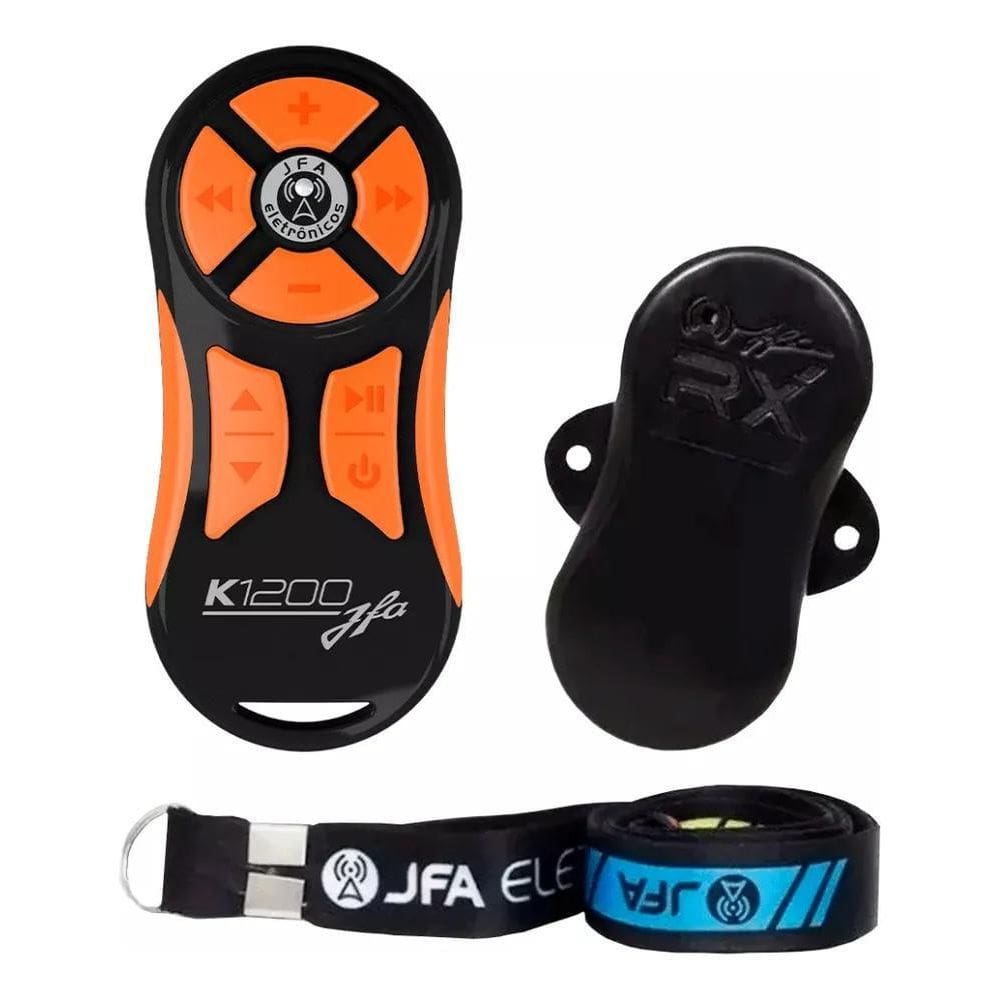 3X Controle Longa Distância Jfa K1200 Preto/Laranja 1200Mt