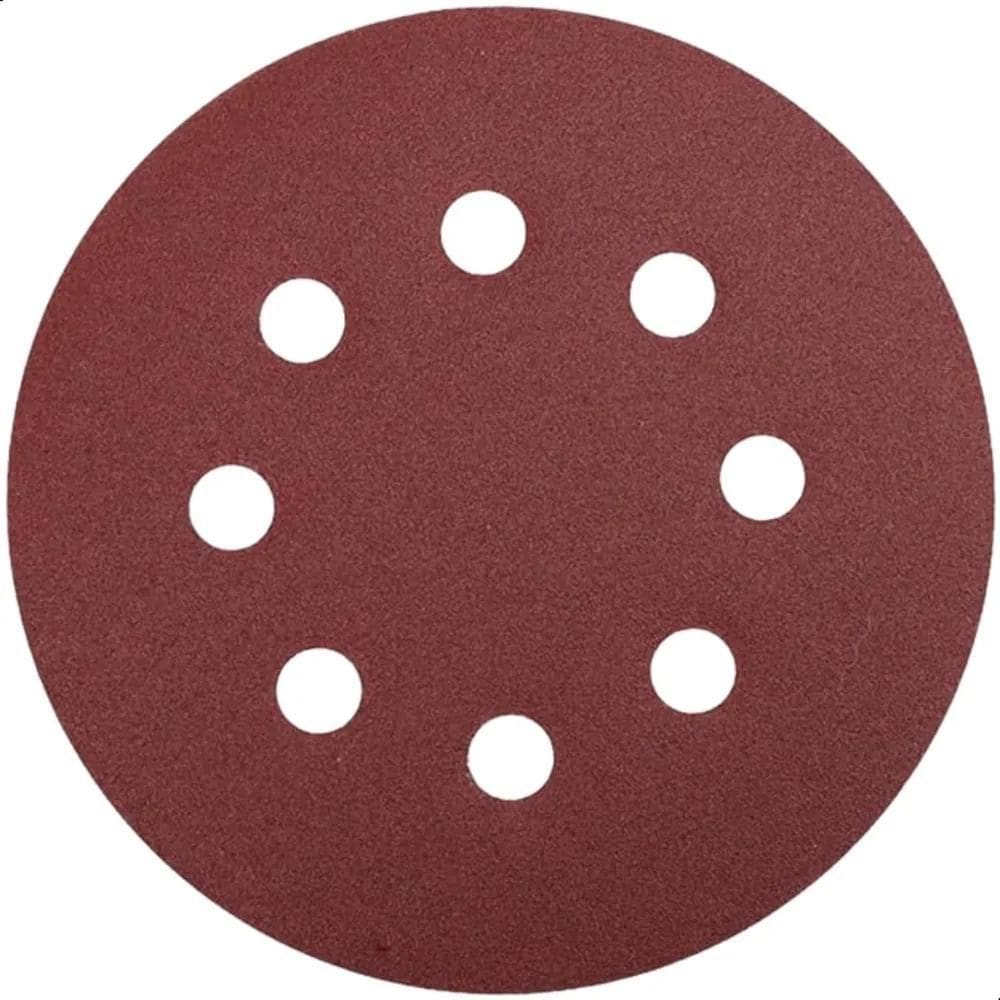 3X 10 Discos Lixa 8 Furos 125Mm 5 Pol Lixadeira Roto Orbital